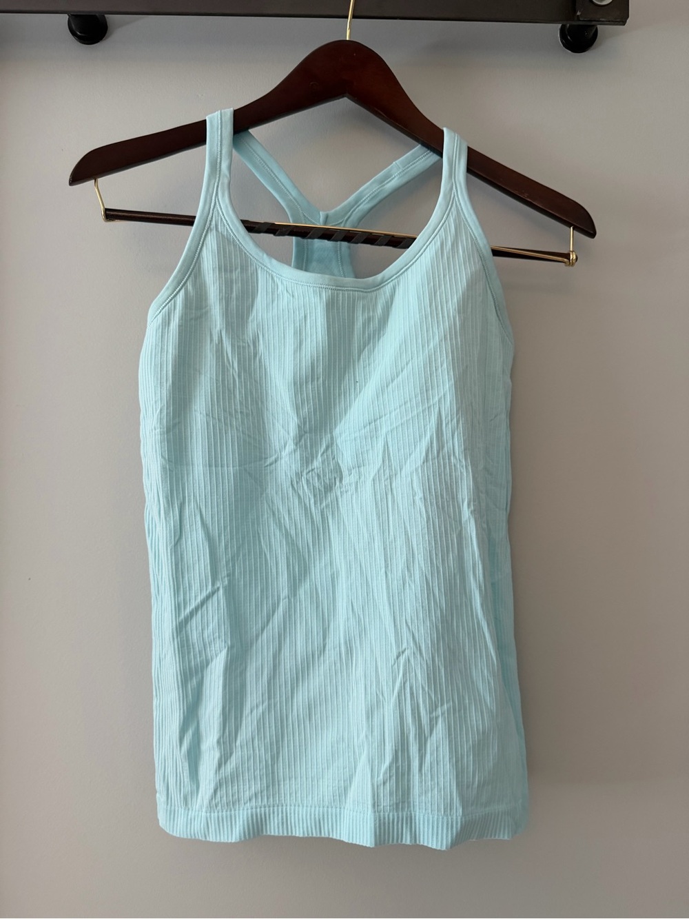 lululemon athletica Light Blue Ribbed Cross-Back Tank